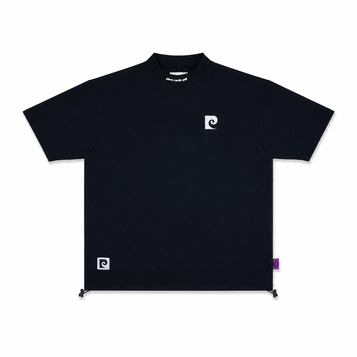 back logo short sleeve mock-neck｜BLACK × MULTI - product
