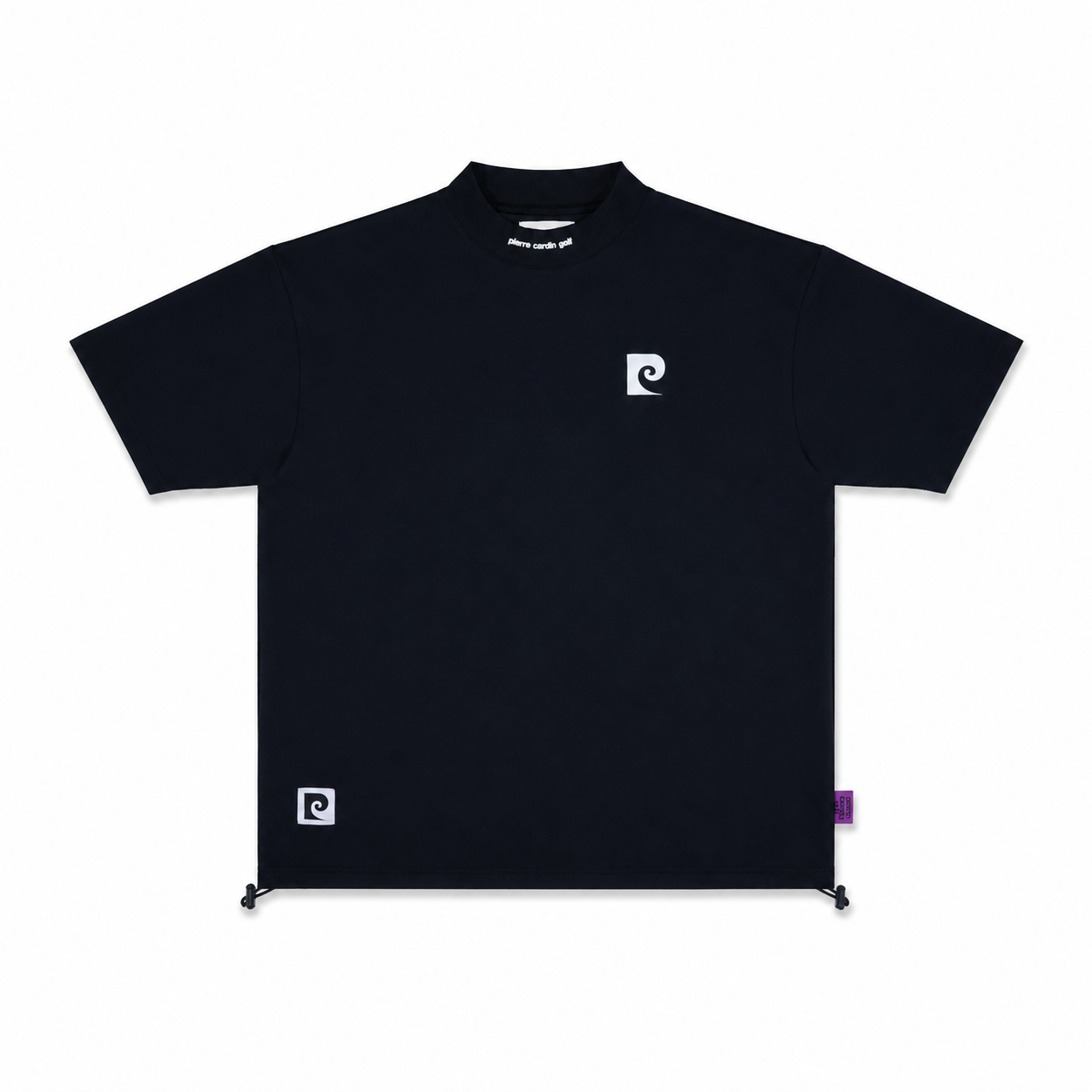 back logo short sleeve mock-neck｜BLACK × MULTI - product