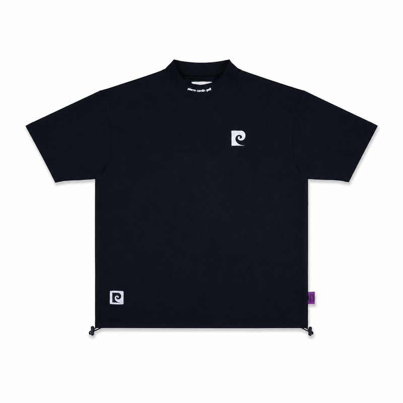 pierre cardin golf back logo short sleeve mock-neck｜pierre cardin