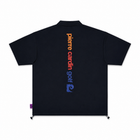 back logo short sleeve mock-neck｜BLACK × MULTI - product