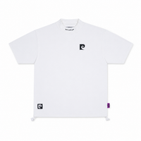 back logo short sleeve mock-neck｜WHITE × MULTI - product