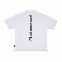 back logo short sleeve mock-neck｜WHITE × BLACK - product