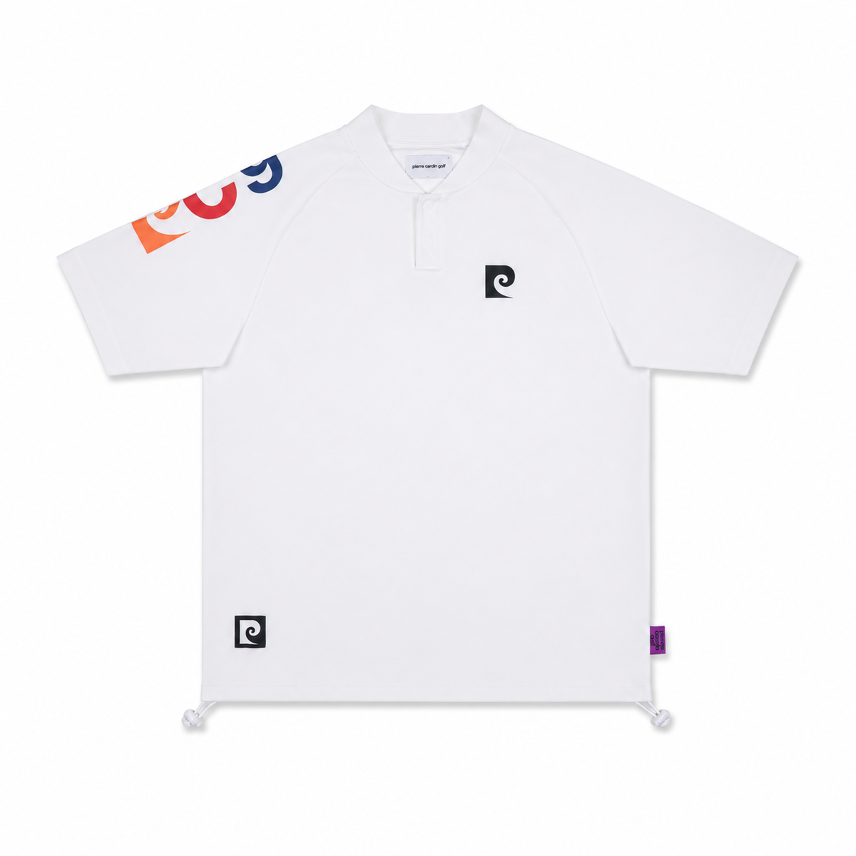 sleeve logo short sleeve henry neck｜WHITE × MULTI