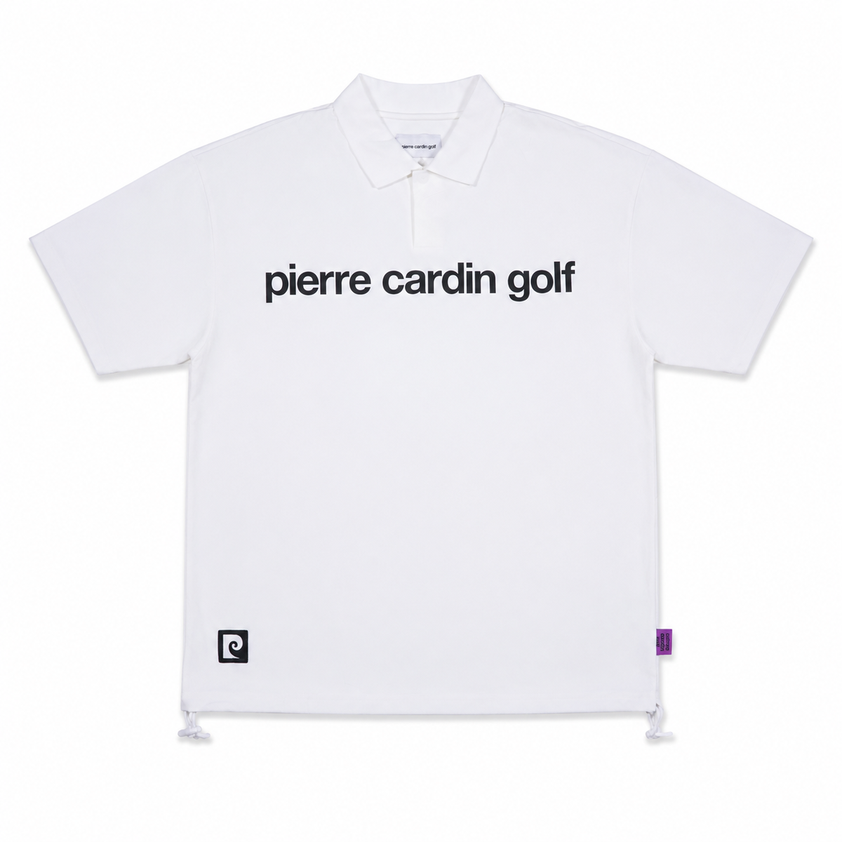 back Plogo short sleeve polo｜WHITE × BLACK