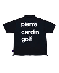 logodesign short sleeve polo | BLACK × WHITE