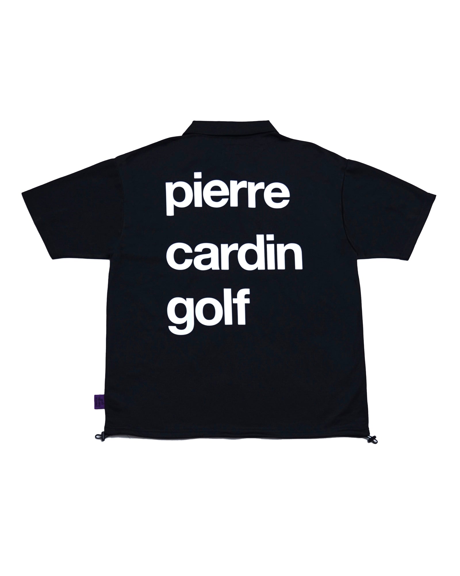logodesign short sleeve polo | BLACK × WHITE
