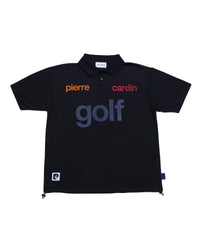 logodesign short sleeve polo | BLACK × MULTI