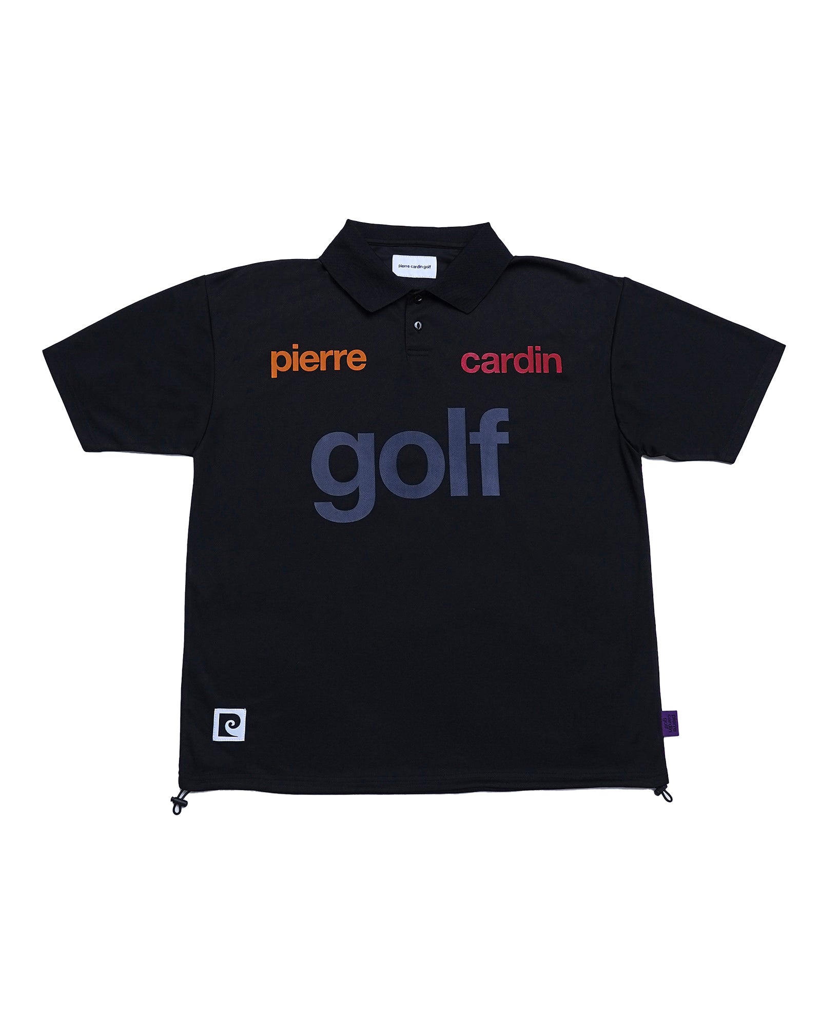 logodesign short sleeve polo | BLACK × MULTI
