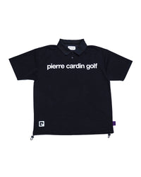 P logo short sleeve polo | BLACK