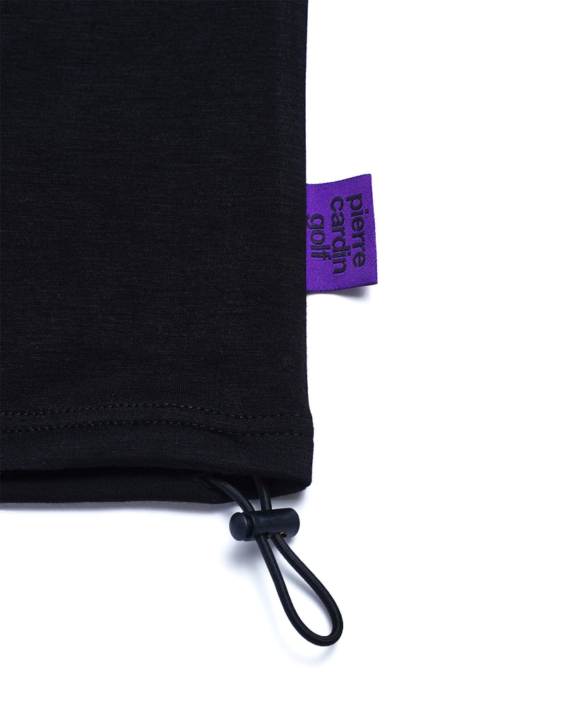 pierre cardin golf P logo short sleeve polo | BLACK