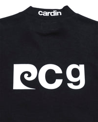 P logo short sleeve mock-neck | BLACK
