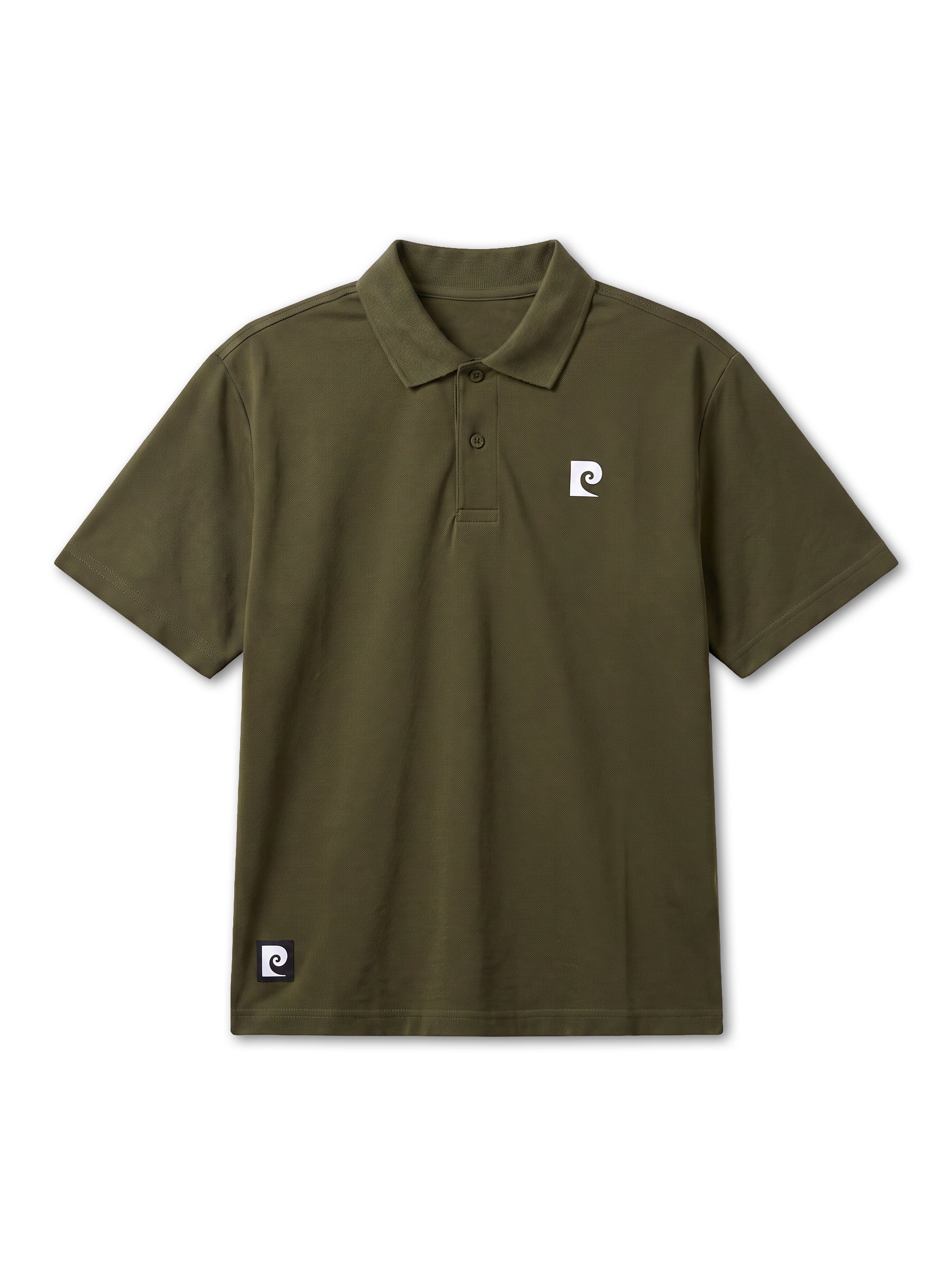 Back pcg logo short sleeve polo｜KHAKI - product