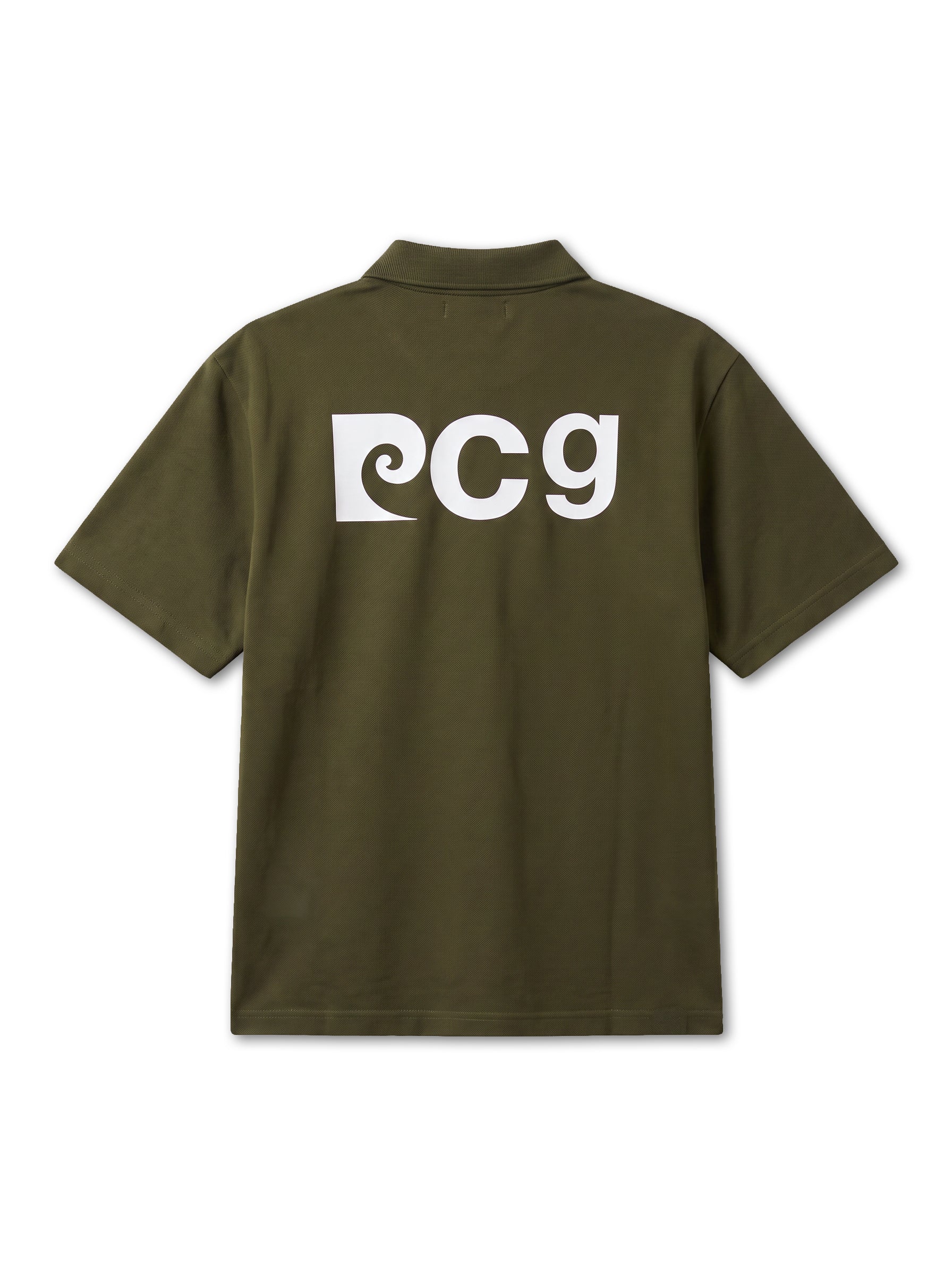 Back pcg logo short sleeve polo｜KHAKI - product