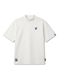 Back logo short sleeve mock neck｜WHITE - product