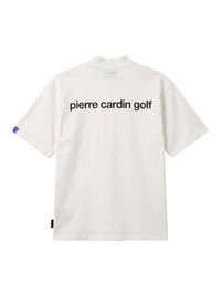 Back logo short sleeve mock neck｜WHITE - product