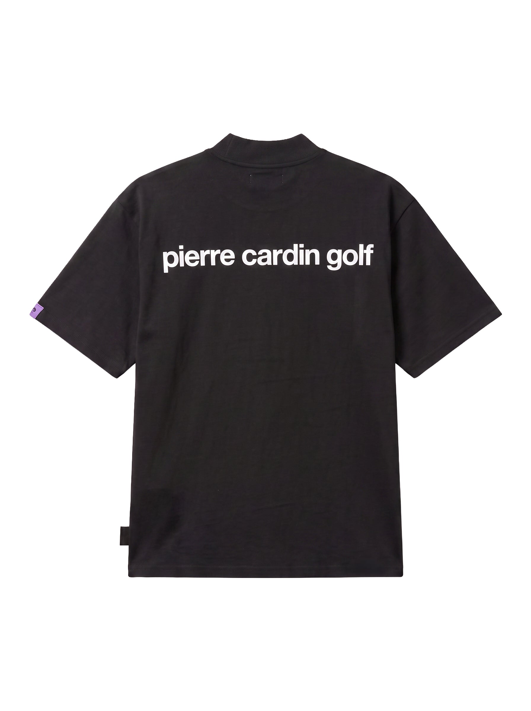 Back logo short sleeve mock neck｜BLACK - product