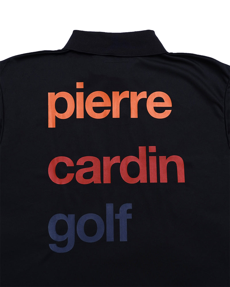 pierre cardin golf logodesign short sleeve polo | BLACK × MULTI