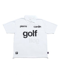 logodesign short sleeve polo | WHITE × BLACK