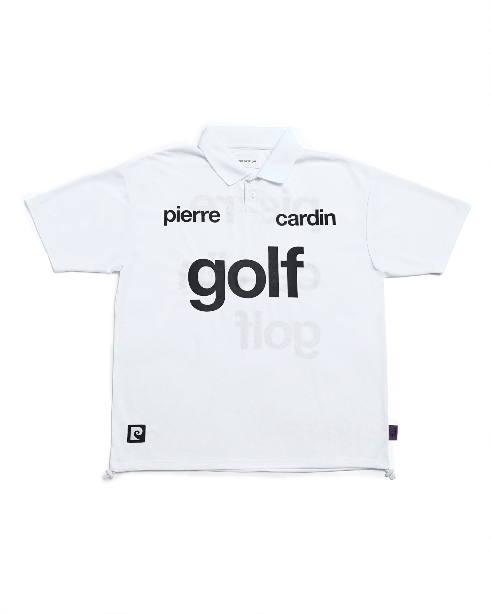 logodesign short sleeve polo | WHITE × BLACK