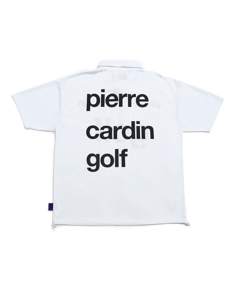pierre cardin golf logodesign short sleeve polo | WHITE × BLACK