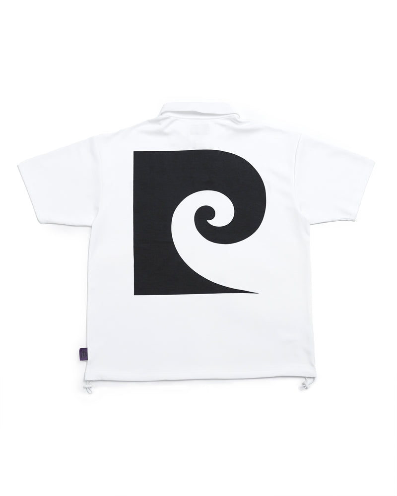 pierre cardin golf P logo short sleeve polo | WHITE