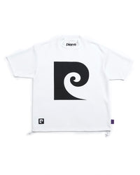 P logo short sleeve mock-neck | WHITE