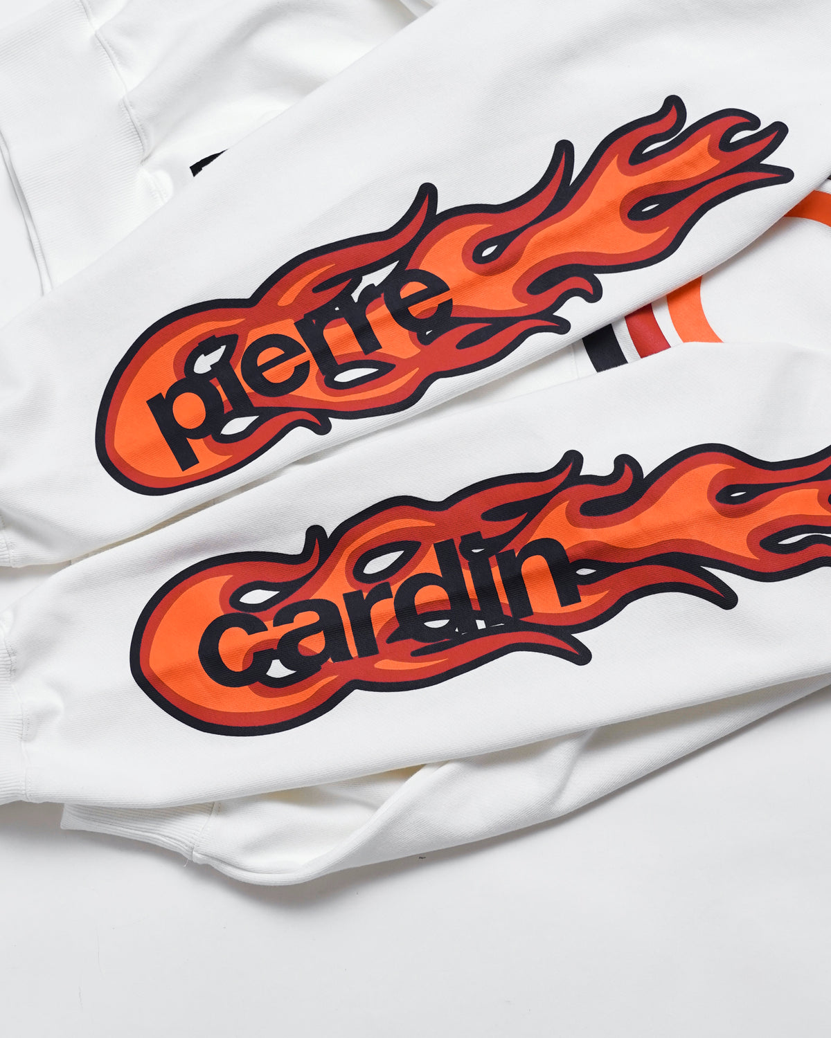 pierre cardin golf logodesign fire hoodie | WHITE