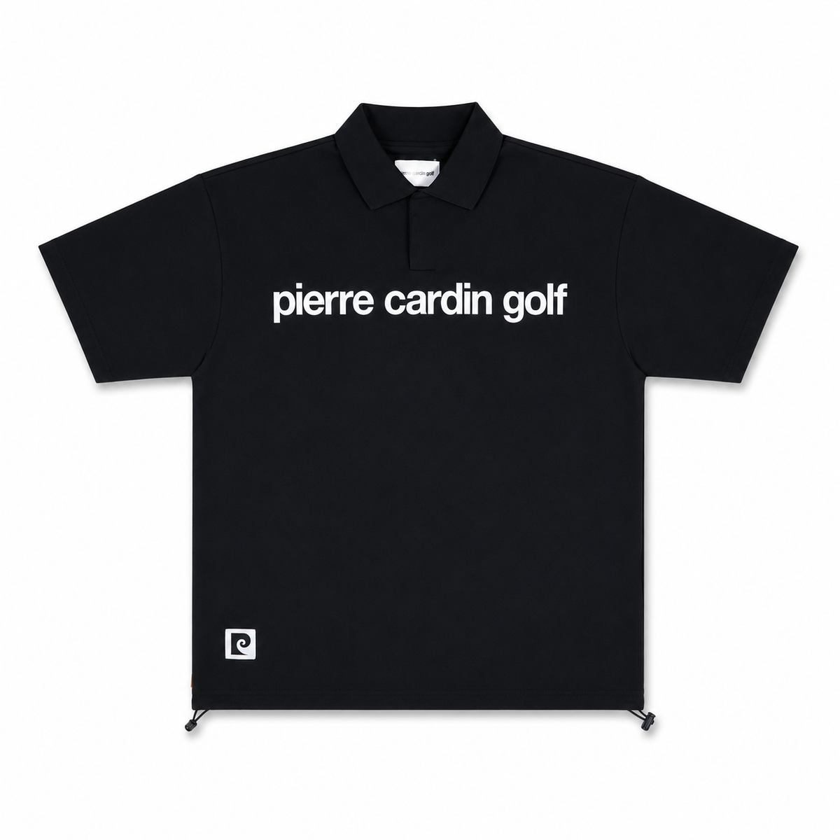 back Plogo short sleeve polo｜BLACK × WHITE - product