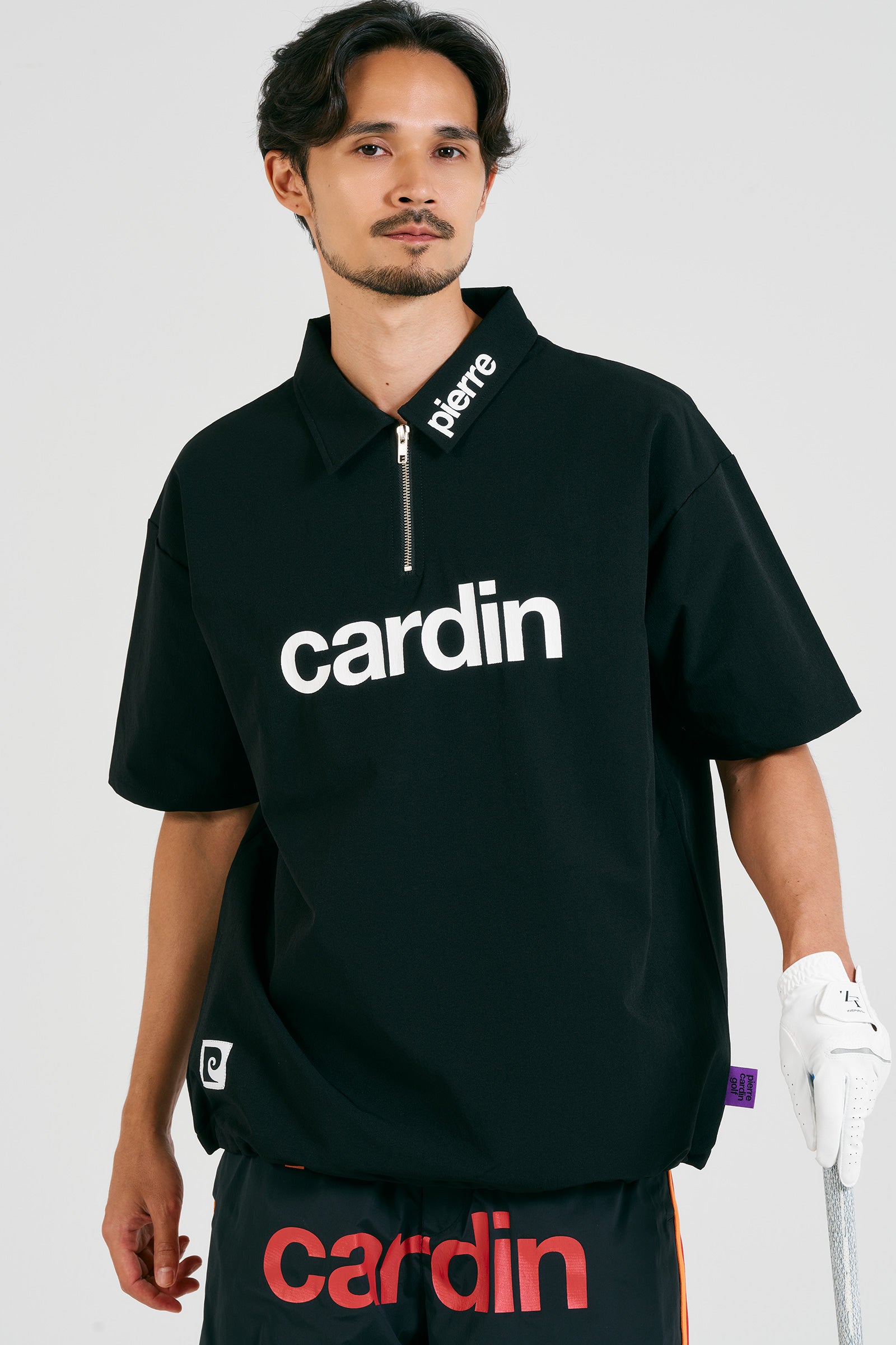 logodesignshort sleeve zippolo | BLACK × WHITE