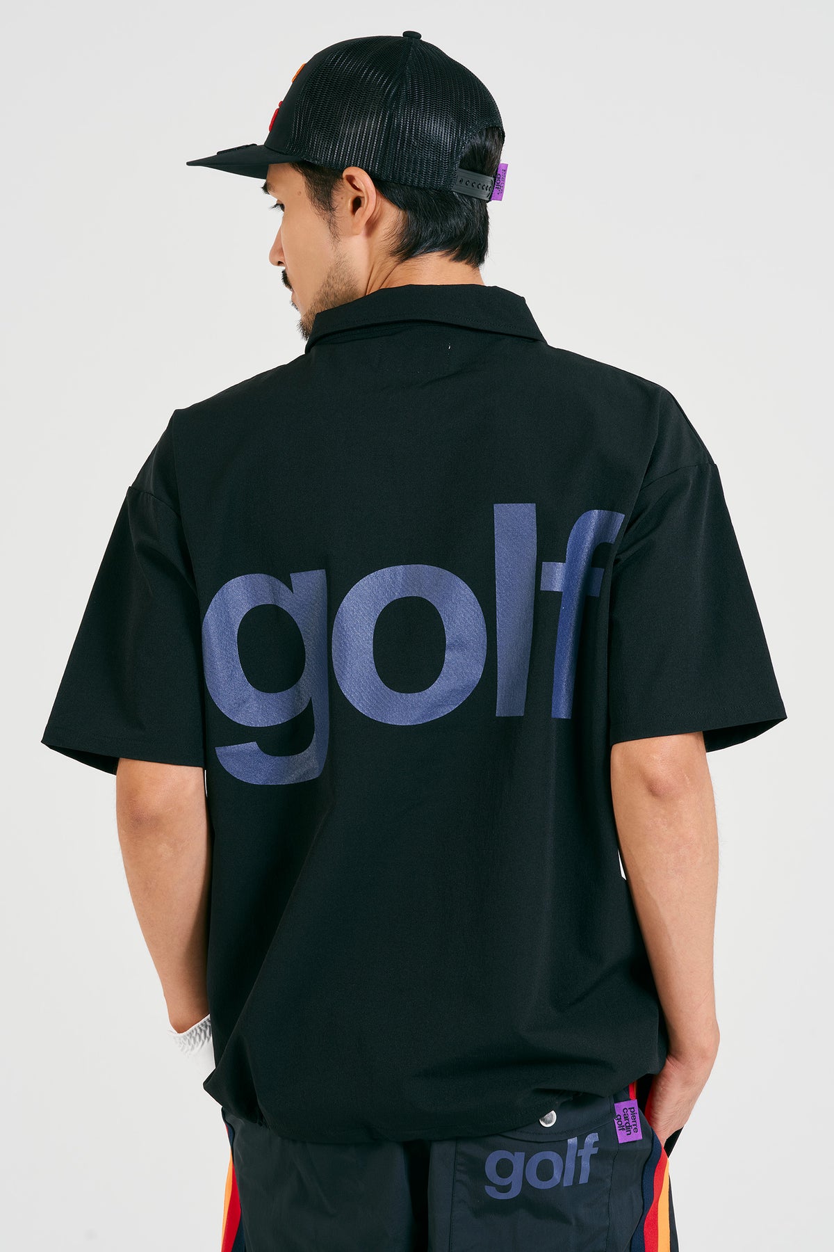 pierre cardin golf logodesignshort sleeve zippolo | BLACK × MULTI