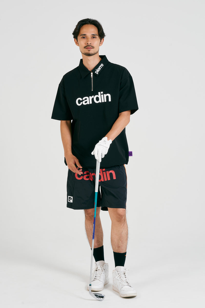 pierre cardin golf logodesignshort sleeve zippolo | BLACK × WHITE