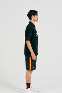 logodesignshort sleeve zippolo | BLACK × WHITE