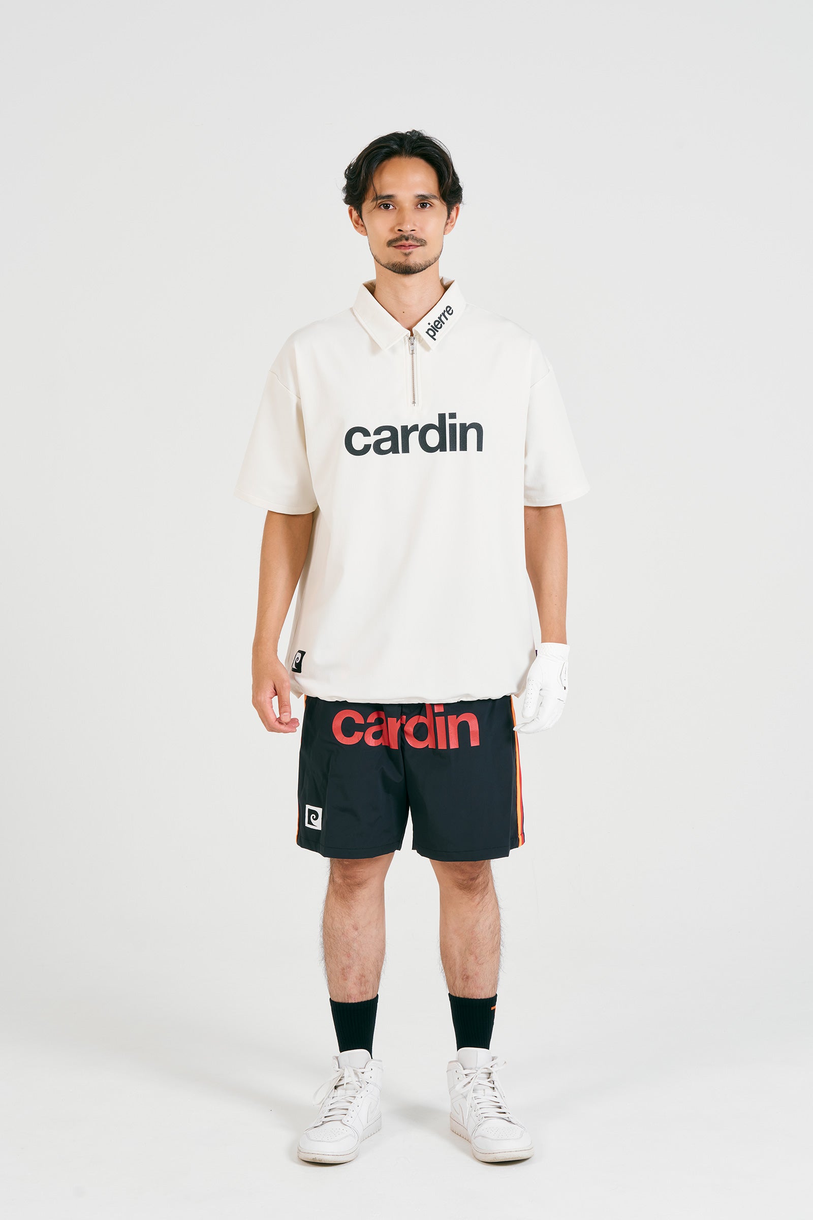 logodesignshort sleeve zippolo | WHITE × BLACK