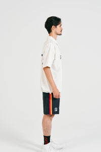 logodesignshort sleeve zippolo | WHITE × BLACK