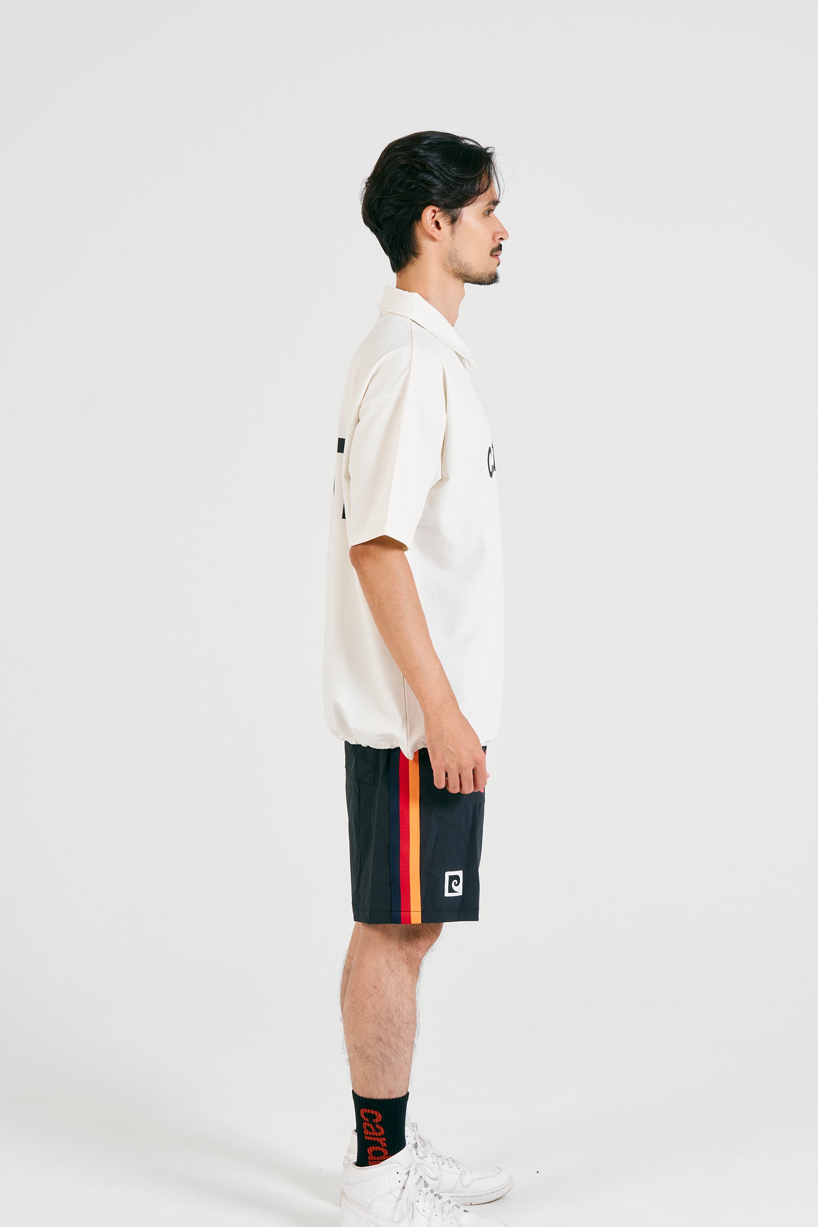 logodesignshort sleeve zippolo | WHITE × BLACK