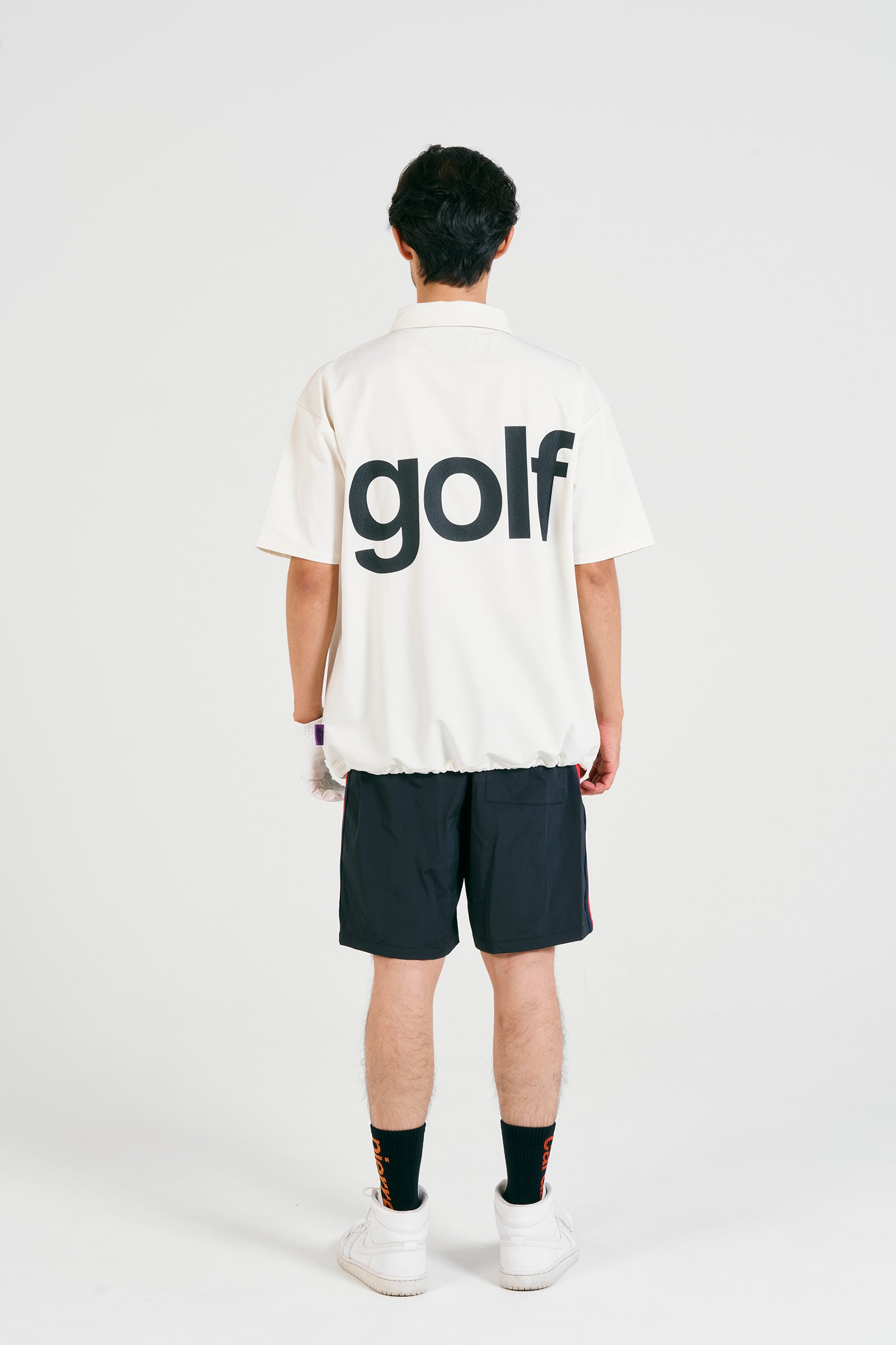 logodesignshort sleeve zippolo | WHITE × BLACK