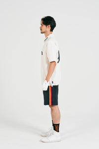 logodesignshort sleeve zippolo | WHITE × BLACK