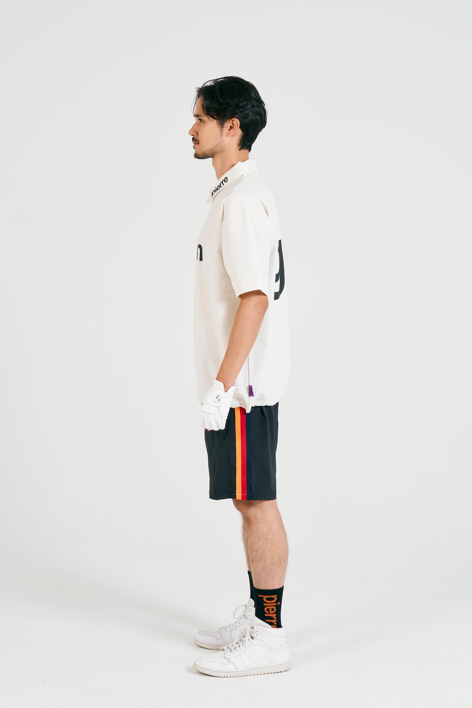 logodesignshort sleeve zippolo | WHITE × BLACK