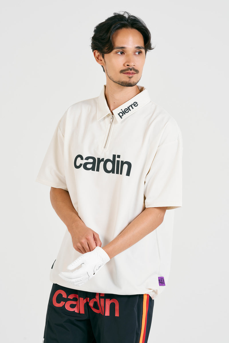 pierre cardin golf logodesignshort sleeve zippolo | WHITE × BLACK