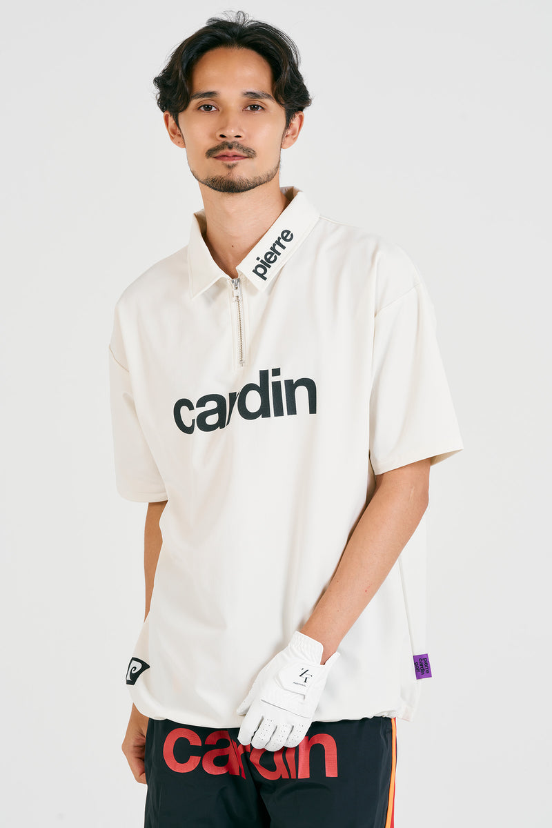 pierre cardin golf logodesignshort sleeve zippolo | WHITE × BLACK