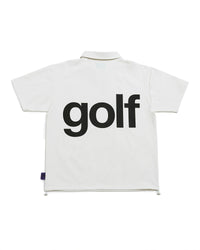 logodesignshort sleeve zippolo | WHITE × BLACK