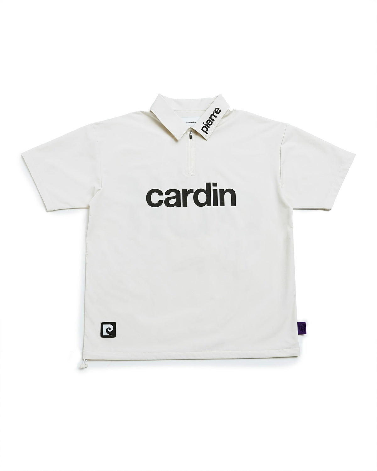 pierre cardin golf logodesignshort sleeve zippolo | WHITE × BLACK