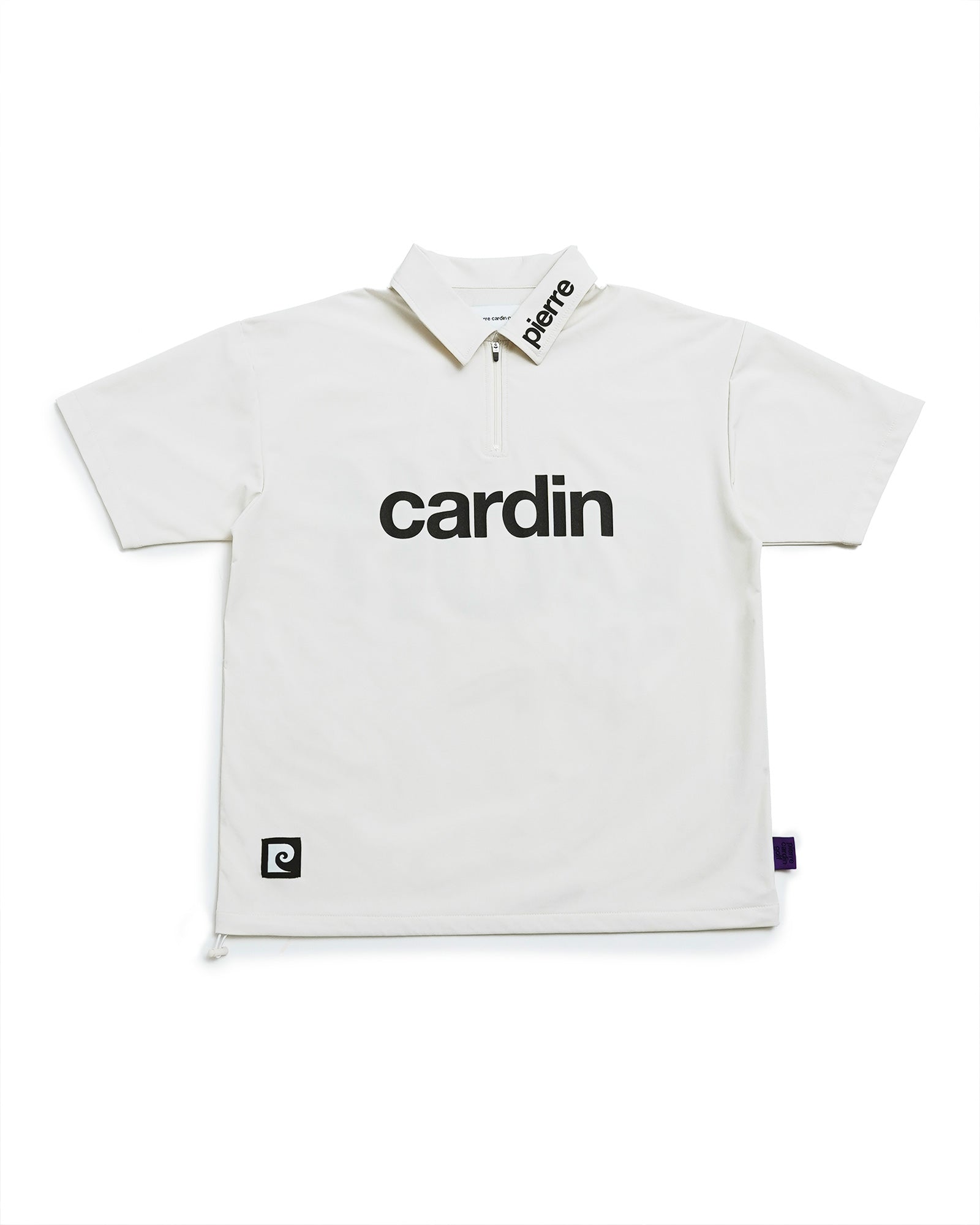 logodesignshort sleeve zippolo | WHITE × BLACK