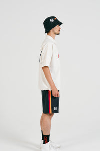 logodesignshort sleeve zippolo | WHITE × MULTI