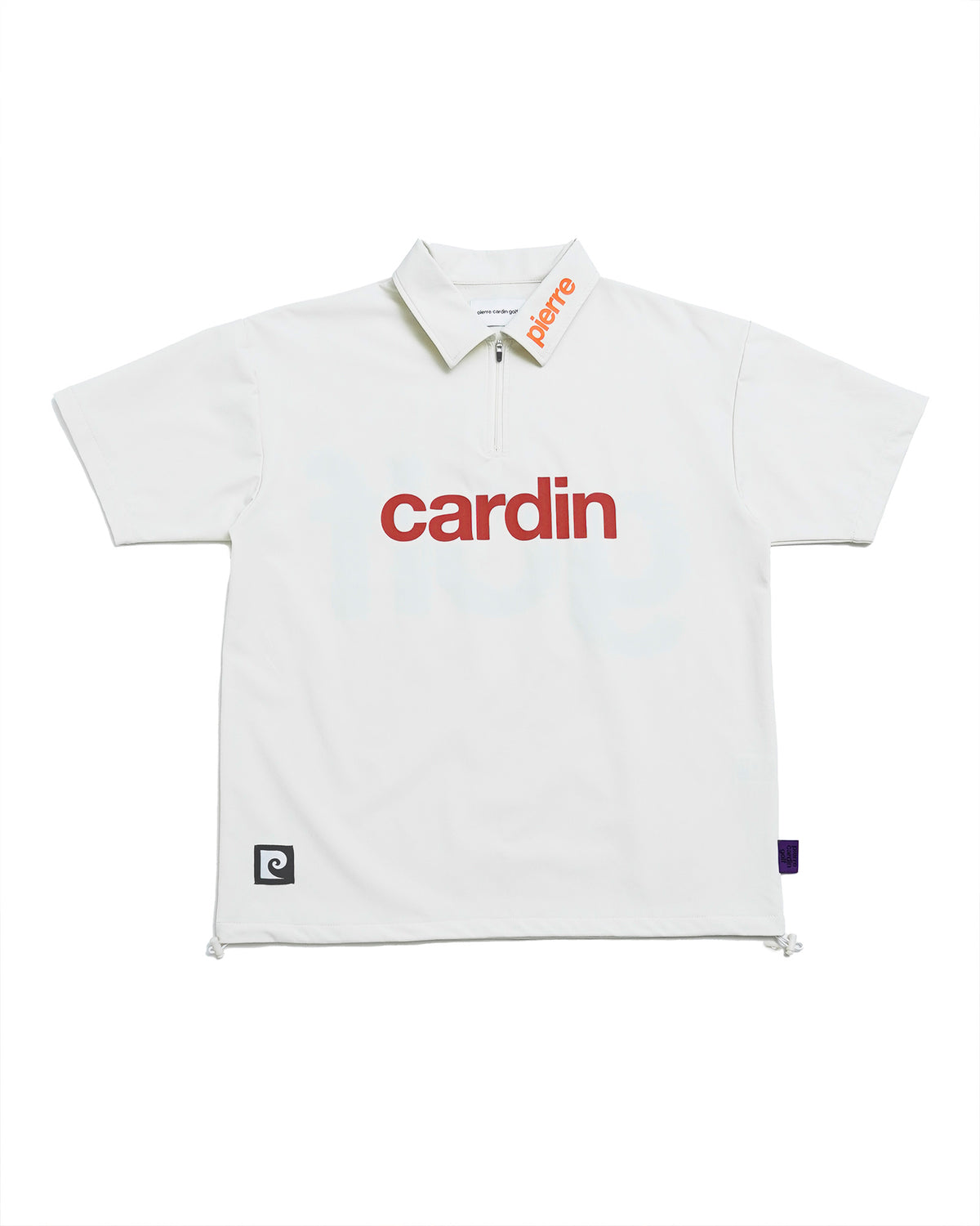 pierre cardin golf logodesignshort sleeve zippolo | WHITE × MULTI