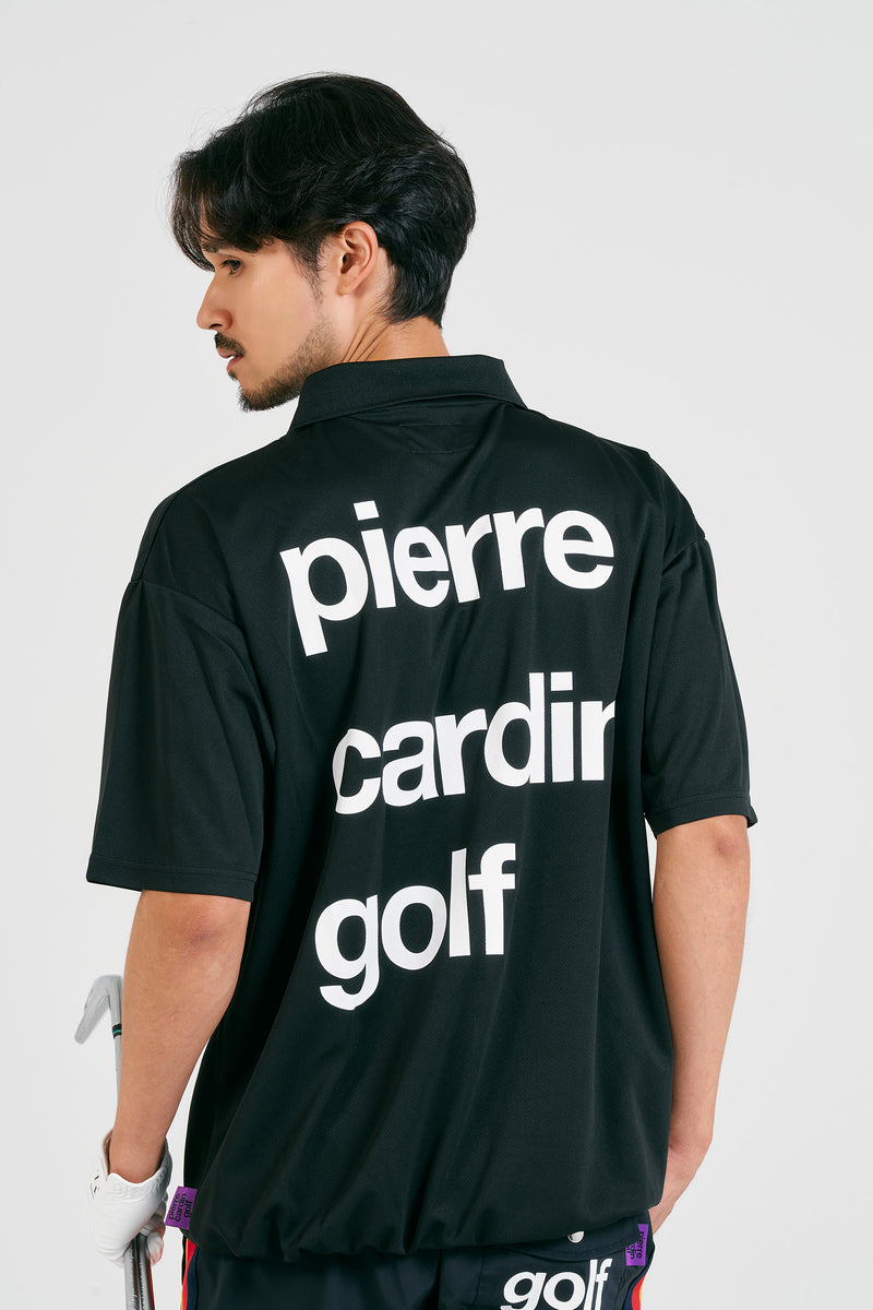pierre cardin golf logodesign short sleeve polo | BLACK × WHITE