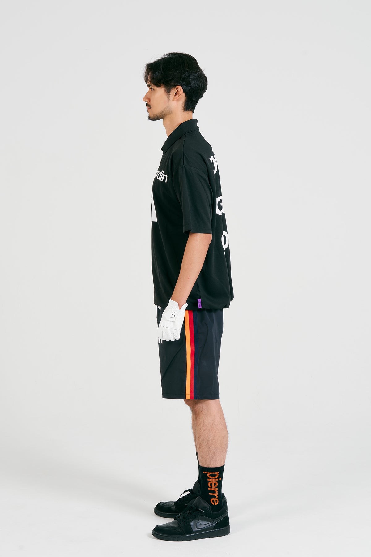 pierre cardin golf logodesign short sleeve polo | BLACK × WHITE