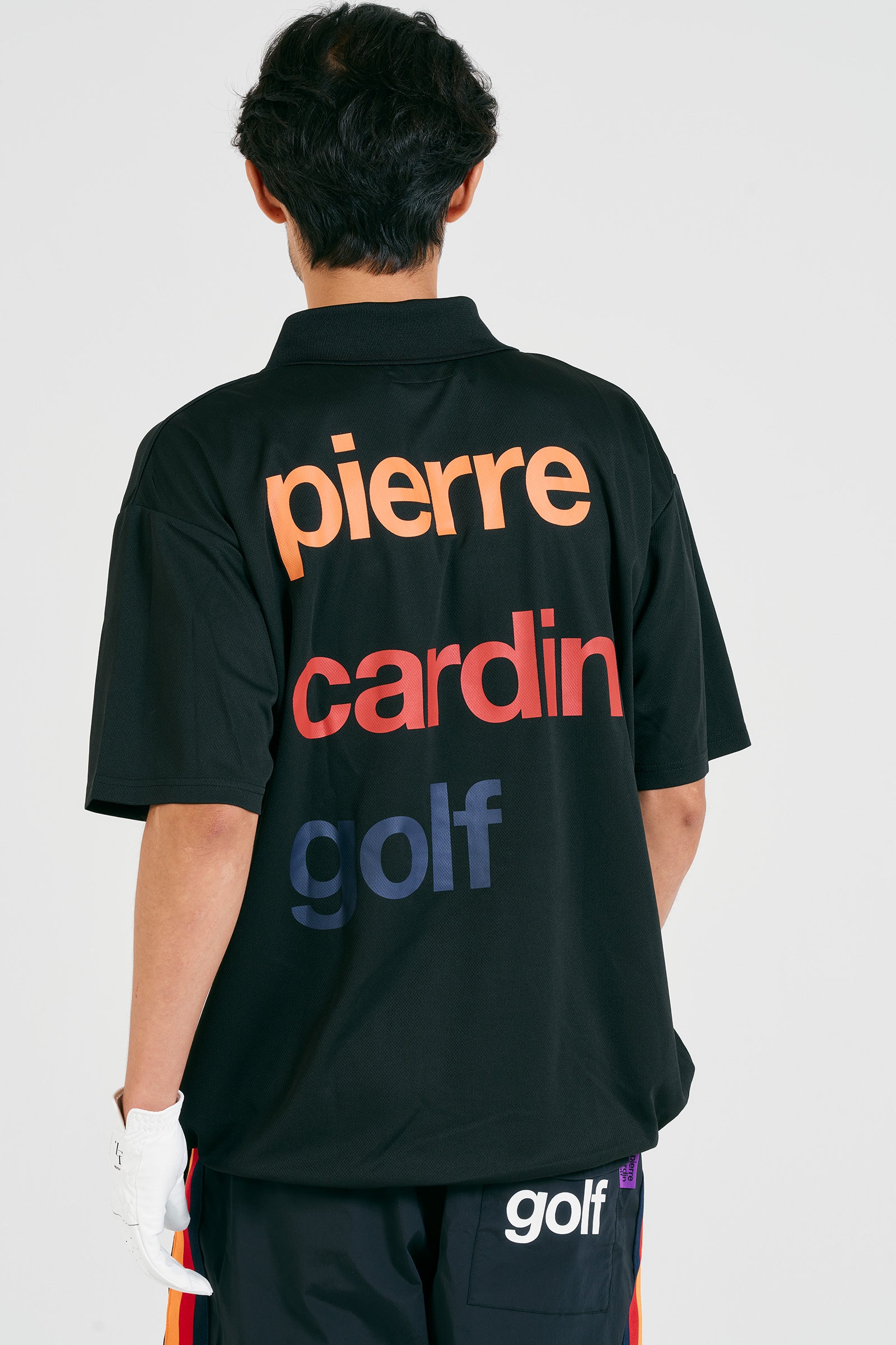 logodesign short sleeve polo | BLACK × MULTI – 株式会社RAINBOW