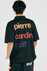 logodesign short sleeve polo | BLACK × MULTI