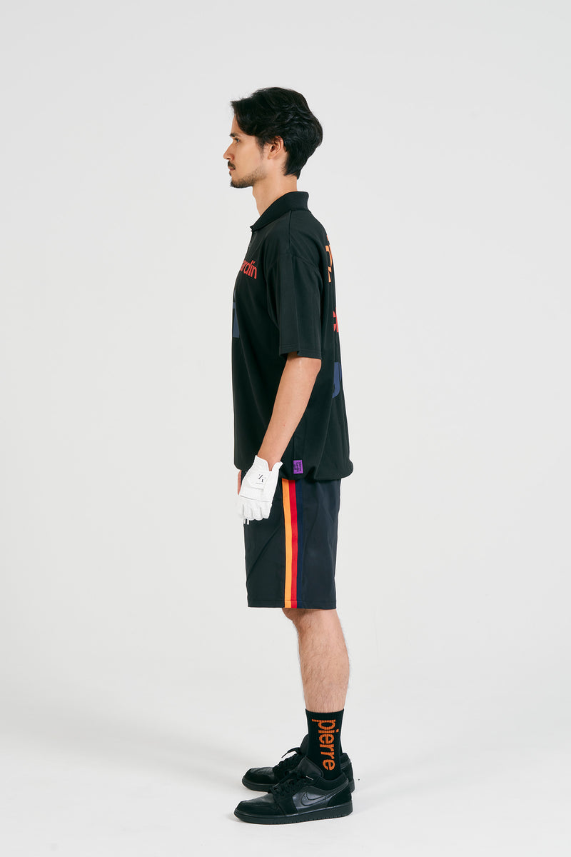 pierre cardin golf logodesign short sleeve polo | BLACK × MULTI